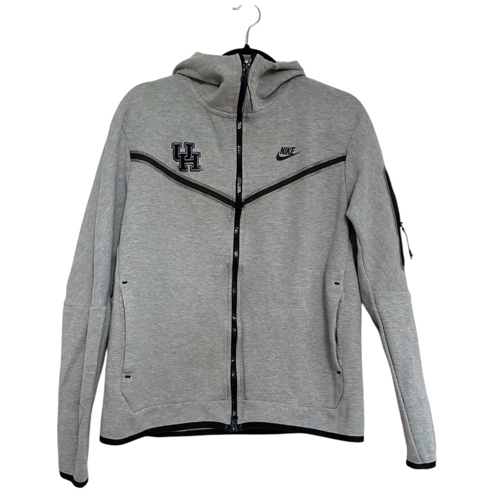 Nike Tech University of Houston Team Issue Gray Zip Hoodie UH NCAA Logo Large